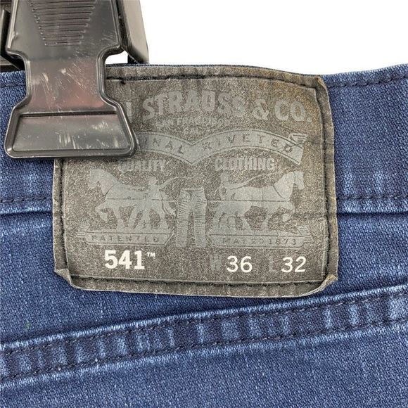 Mens Dark Navy Levis 541 Jeans 36 x 30 0527 Stains - Picture 9 of 10